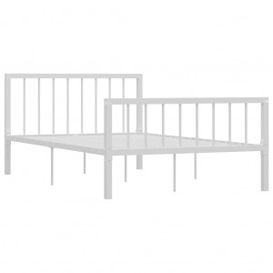 Estructura de cama de metal blanco 120x200 cm H