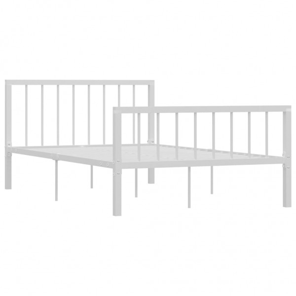 Estructura de cama de metal blanco 120x200 cm M 2