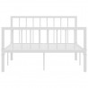Estructura de cama de metal blanco 120x200 cm 3