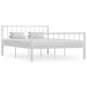 Estructura de cama de metal blanco 140x200 cm 1