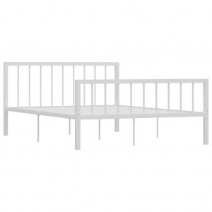 Estructura de cama de metal blanco 140x200 cm H