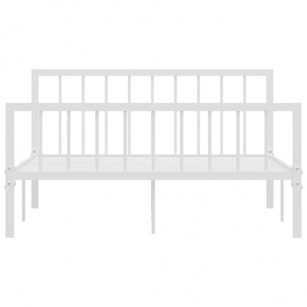 Estrutura de cama 140x200 cm metal branco M 3