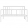 Estructura de cama de metal blanco 140x200 cm 3