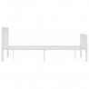 Estrutura de cama 140x200 cm metal branco 4