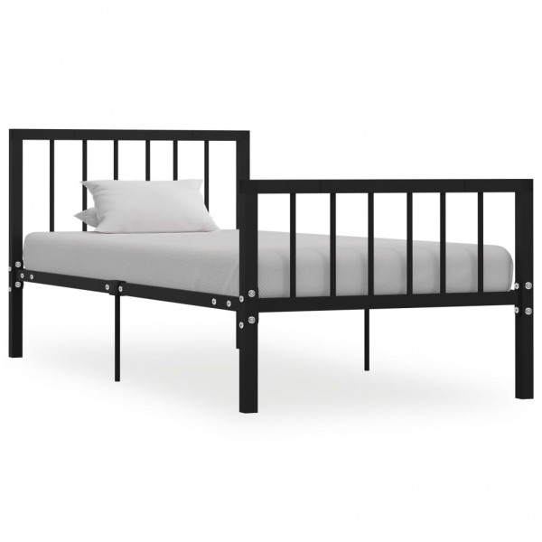 Estructura de cama de metal negro 100x200 cm D