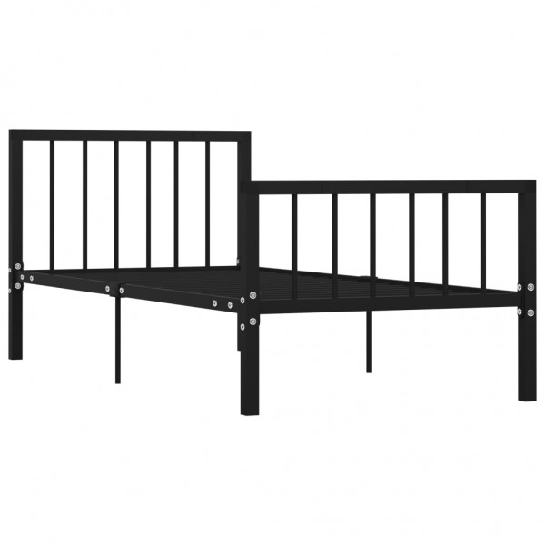 Estructura de cama de metal negro 100x200 cm M 2