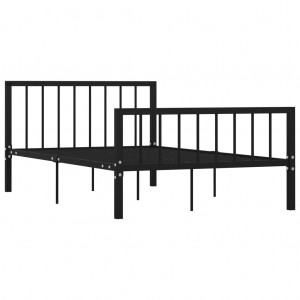 Estructura de cama de metal negro 120x200 cm H