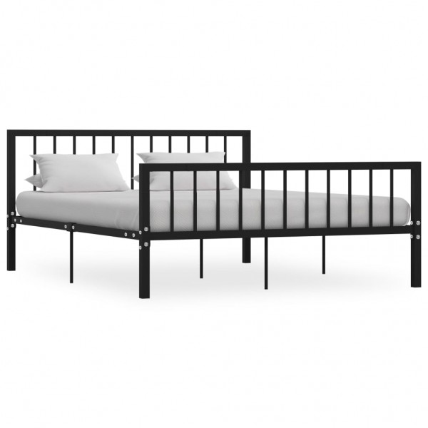 Estructura de cama de metal negro 160x200 cm D