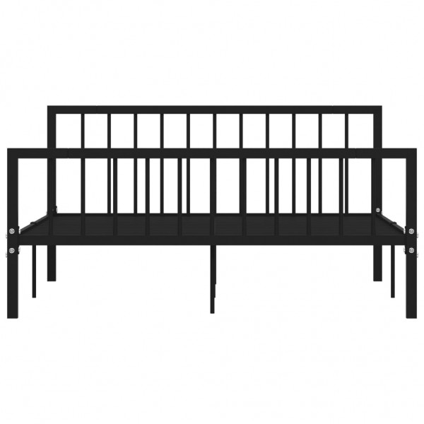 Estructura de cama de metal negro 160x200 cm M 3
