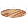 Superficie de mesa redonda madera maciza sheesham 15-16 mm 60cm 3