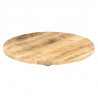 Superficie de mesa redonda madera maciza de mango 25-27 mm 40cm 5