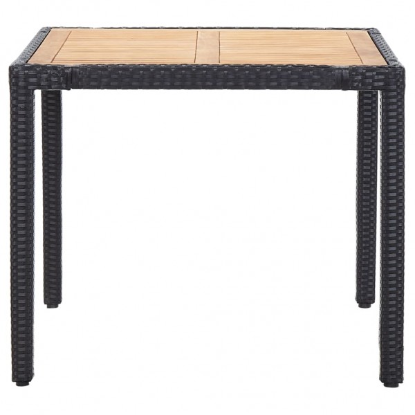 Set de comedor de jardín 5 pzas y cojines ratán sintético negro M 3