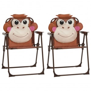 3 pcs conjunto bistrô de jardim infantil c/ guarda-sol castanho H