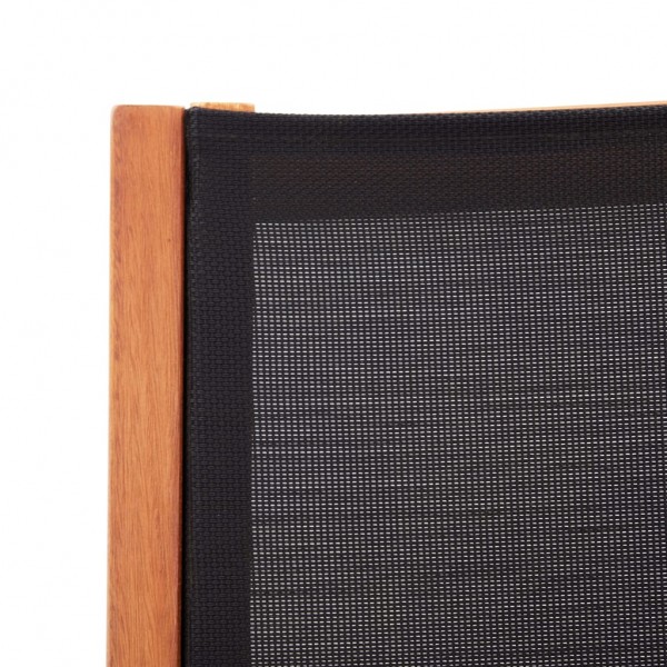 Silla de jardín con reposapiés madera de eucalipto y textilene M 5