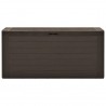 Caixa de arrumação para jardim 116x44x55 cm castanho 3