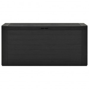 Caja de almacenamiento de jardín gris antracita 116x44x55 cm H