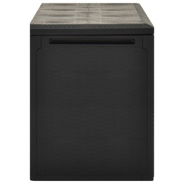 Caja de almacenamiento de jardín gris antracita 114x47x60 cm M 5