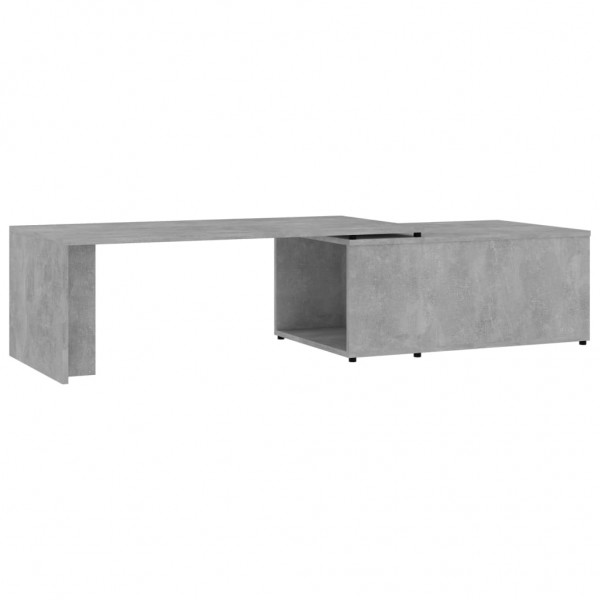 Mesa de centro madera contrachapada gris hormigón 150x50x35 cm M 2