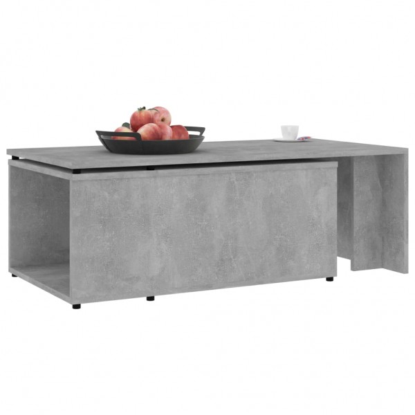 Mesa de centro madera contrachapada gris hormigón 150x50x35 cm M 4