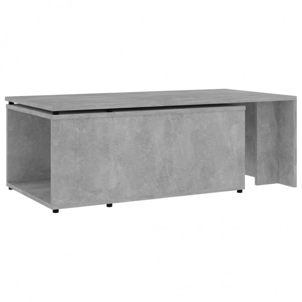 Mesa de centro madera contrachapada gris hormigón 150x50x35 cm M 5