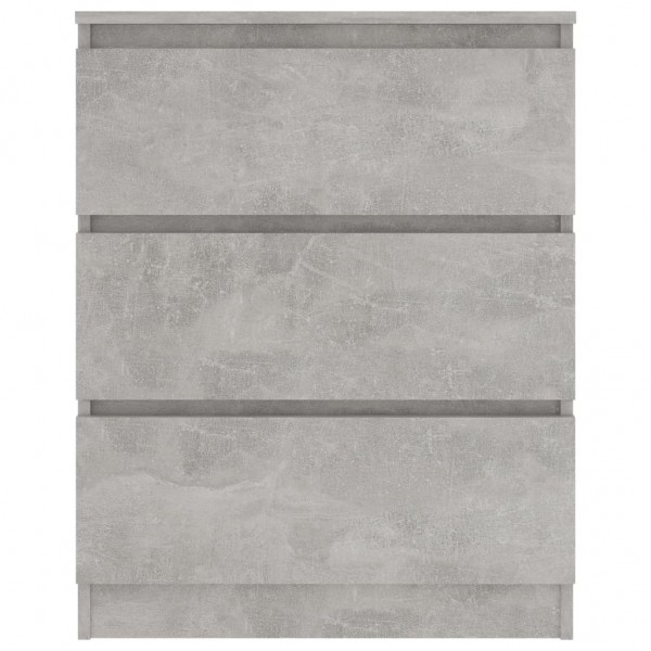 Aparador de madera contrachapada gris hormigón 60x35x76 cm M 5