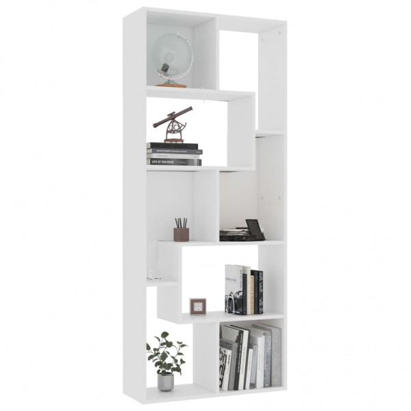 Estantería librería madera contrachapada blanco 67x24x161 cm M 4