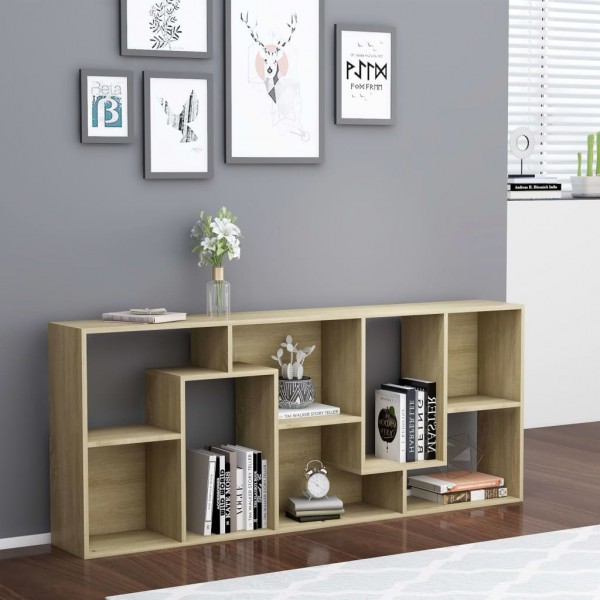 Estantería madera contrachapada color roble Sonoma 67x24x161 cm M 3