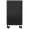 Mesa auxiliar de madeira de contraplacado preto brilhante 70x35x55 cm 5