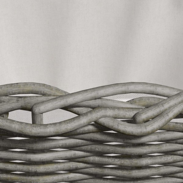 Cesta para leña con asas de transporte sauce gris 60x40x28 cm M 3