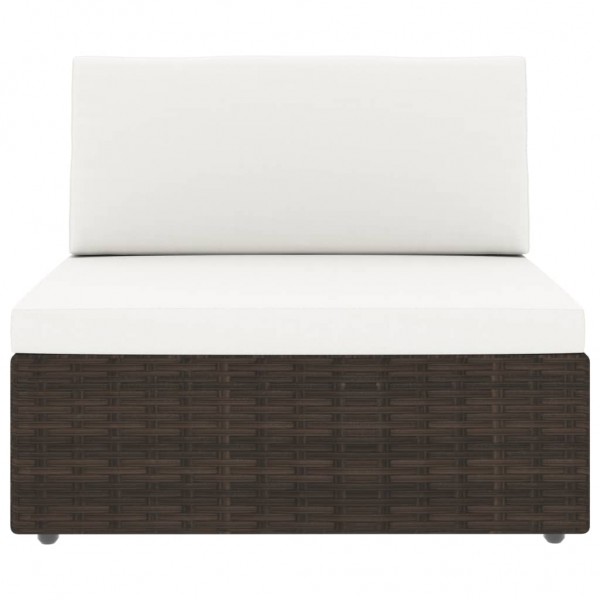 Juego de muebles de jardín 8 piezas ratán sintético marrón M 3