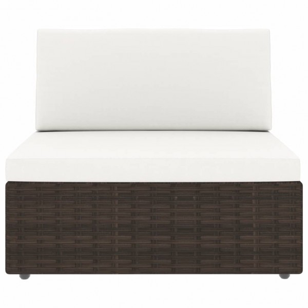 Juego de muebles de jardín 9 piezas ratán sintético marrón M 3