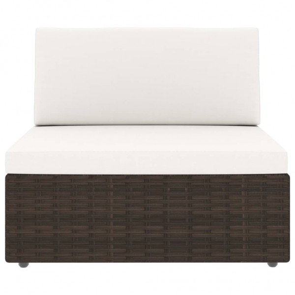 Sofá seccional de 2 lugares vime PE castanho M 4