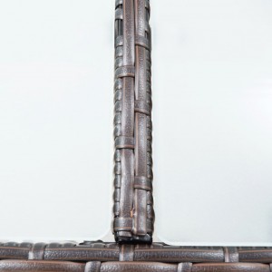 7 pcs conjunto bar para jardim c/ almofadões vime PE castanho H