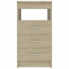 Cajonera de madera contrachapada color roble Sonoma 40x50x76 cm 3