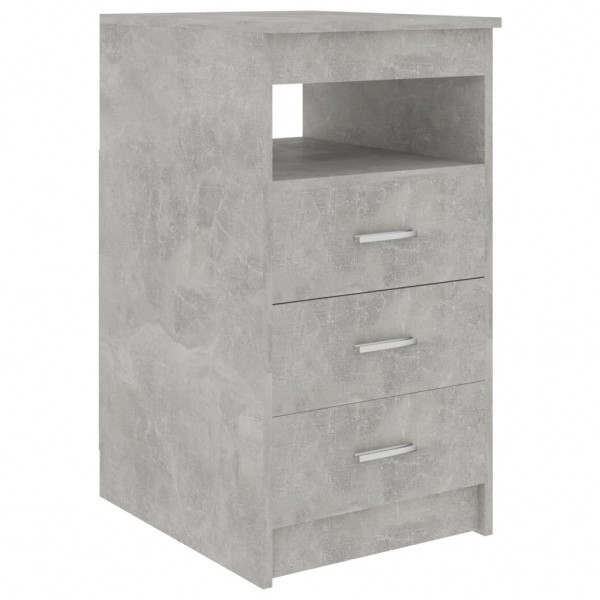 Cajonera de madera contrachapada gris hormigón 40x50x76 cm M 2