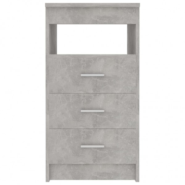 Cajonera de madera contrachapada gris hormigón 40x50x76 cm M 4