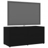 Mueble para TV madera contrachapada negro 80x34x36 cm 4