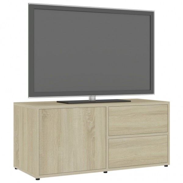 Mueble para TV madera contrachapada color roble 80x34x36 cm M 4
