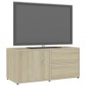 Mueble para TV madera contrachapada color roble 80x34x36 cm 4