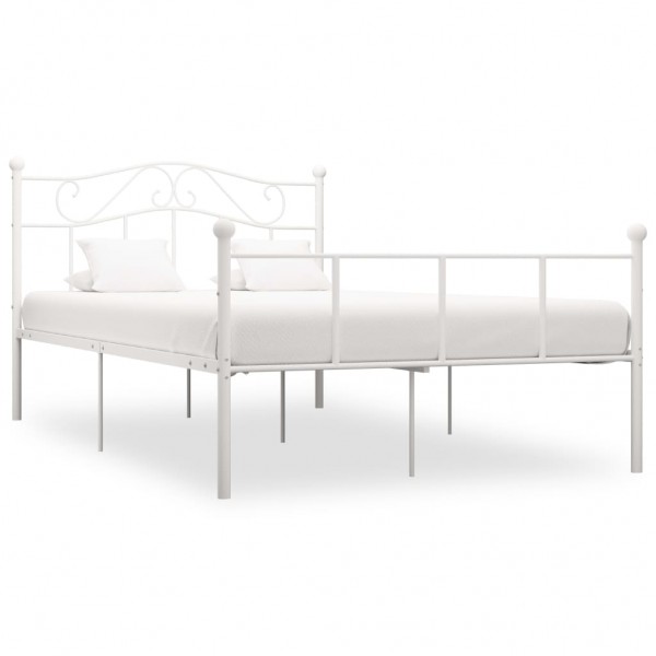 Estructura de cama de metal blanco 120x200 cm D
