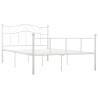 Estrutura de cama 120x200 cm metal branco 2