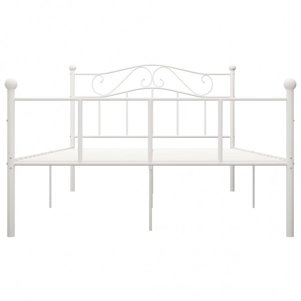 Estrutura de cama 140x200 cm metal branco M 3