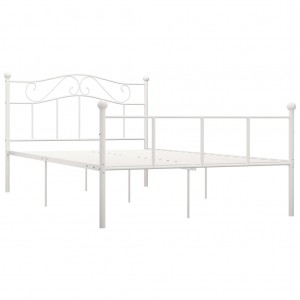 Estructura de cama de metal blanca 160x200 cm H