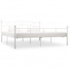Estructura de cama de metal blanco 180x200 cm 1
