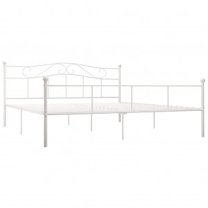 Estrutura de cama 180x200 cm metal branco H