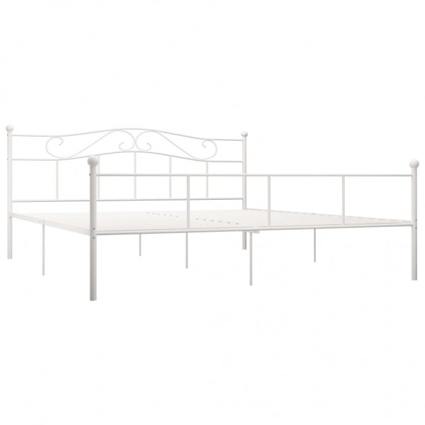 Estructura de cama de metal blanco 180x200 cm M 2