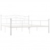 Estructura de cama de metal blanco 180x200 cm 2