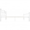 Estructura de cama de metal blanco 180x200 cm 4