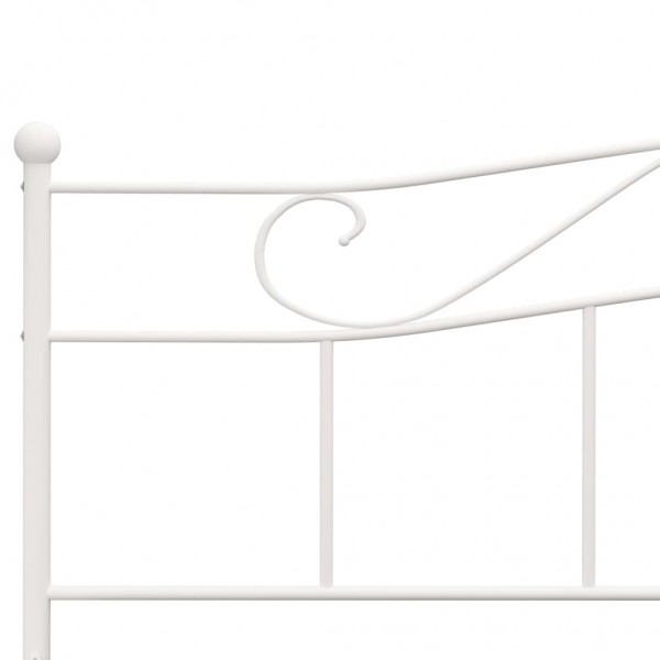 Estructura de cama de metal blanco 180x200 cm M 5
