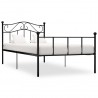 Estructura de cama de metal negro 90x200 cm 1